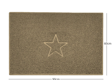 "Star" Embossed Loofah Textured Spaghetti Doormat