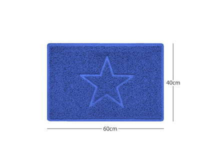 "Star" Embossed Loofah Textured Spaghetti Doormat
