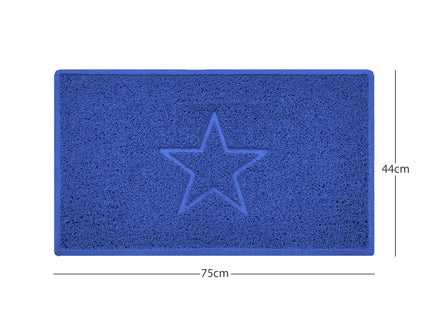 "Star" Embossed Loofah Textured Spaghetti Doormat