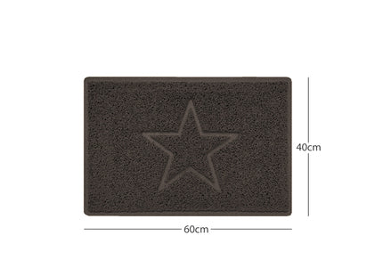 "Star" Embossed Loofah Textured Spaghetti Doormat