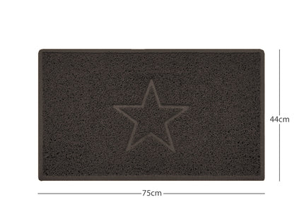 "Star" Embossed Loofah Textured Spaghetti Doormat
