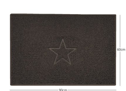 "Star" Embossed Loofah Textured Spaghetti Doormat