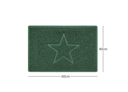 "Star" Embossed Loofah Textured Spaghetti Doormat