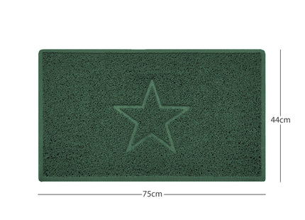 "Star" Embossed Loofah Textured Spaghetti Doormat