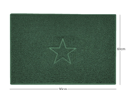 "Star" Embossed Loofah Textured Spaghetti Doormat