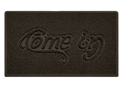 Embossed Spaghetti Outdoor Doormat - Brown