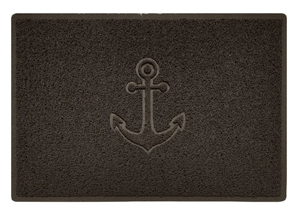 Embossed Spaghetti Outdoor Doormat - Brown