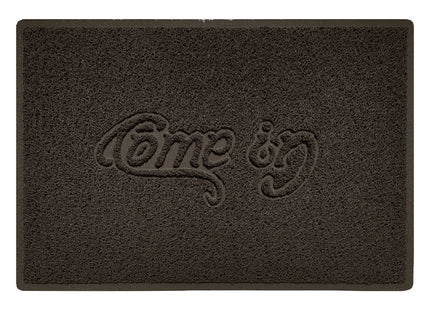 Embossed Spaghetti Outdoor Doormat - Brown