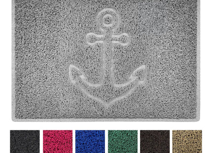 "Anchors Away" Grey Spaghetti Door Mat