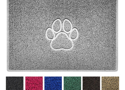 "Paw Print" Embossed Loofah Textured Spaghetti Door Mat