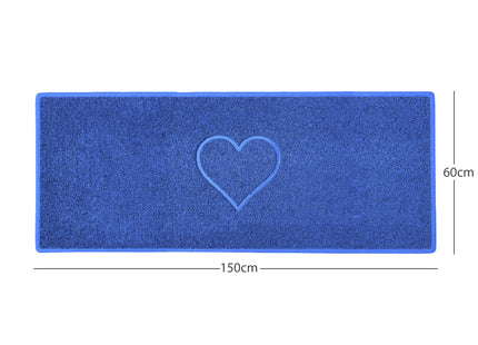 "Heart" Embossed Loofah Textured Spaghetti Door Mat