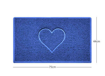 "Heart" Embossed Loofah Textured Spaghetti Door Mat