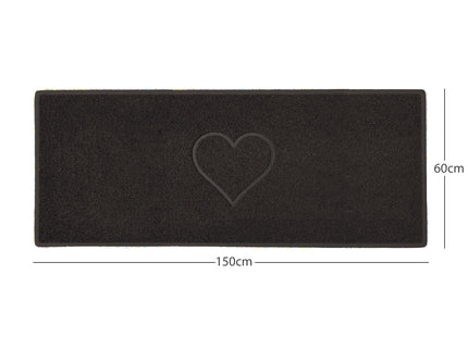 "Heart" Embossed Loofah Textured Spaghetti Door Mat