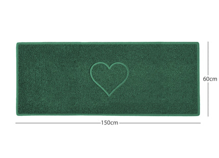 "Heart" Embossed Loofah Textured Spaghetti Door Mat
