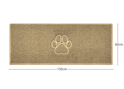 "Paw Print" Embossed Loofah Textured Spaghetti Door Mat