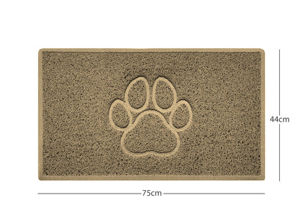 "Paw Print" Embossed Loofah Textured Spaghetti Door Mat