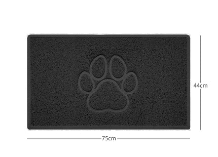 "Paw Print" Embossed Loofah Textured Spaghetti Door Mat