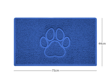 "Paw Print" Embossed Loofah Textured Spaghetti Door Mat