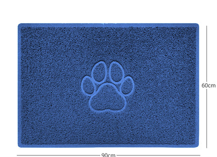 "Paw Print" Embossed Loofah Textured Spaghetti Door Mat