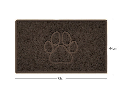 "Paw Print" Embossed Loofah Textured Spaghetti Door Mat