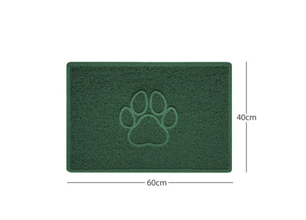 "Paw Print" Embossed Loofah Textured Spaghetti Door Mat