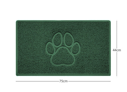 "Paw Print" Embossed Loofah Textured Spaghetti Door Mat