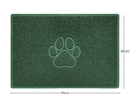 "Paw Print" Embossed Loofah Textured Spaghetti Door Mat