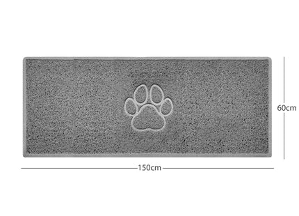 "Paw Print" Embossed Loofah Textured Spaghetti Door Mat