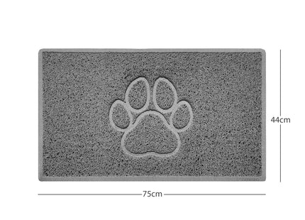 "Paw Print" Embossed Loofah Textured Spaghetti Door Mat
