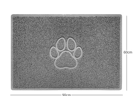 "Paw Print" Embossed Loofah Textured Spaghetti Door Mat