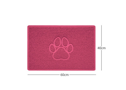 "Paw Print" Embossed Loofah Textured Spaghetti Door Mat