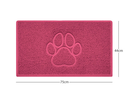 "Paw Print" Embossed Loofah Textured Spaghetti Door Mat