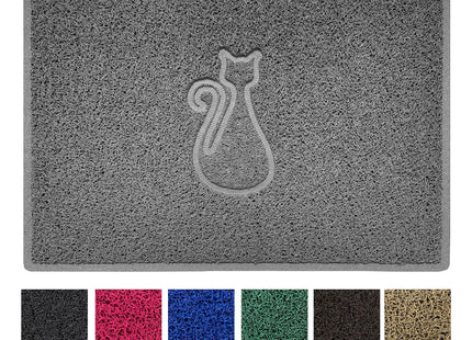 "Cat" Embossed Loofah Textured Spaghetti Door Mat