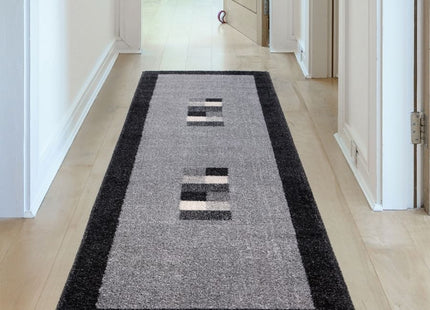 Ephesus Grey Black Rug | 7439GB