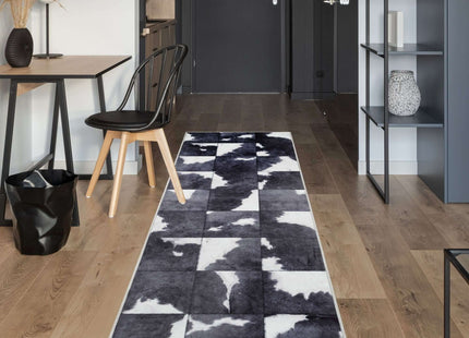 Faux Hides Rug Black and White
