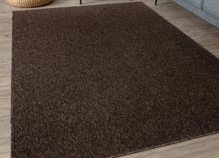 Flex Brown Low Pile Solid Rug