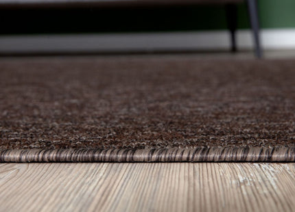 Flex Brown Low Pile Solid Rug