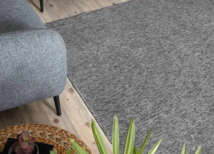 Flex Grey Low Pile Solid Rug