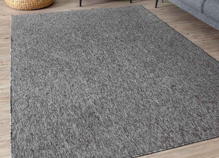 Flex Grey Low Pile Solid Rug