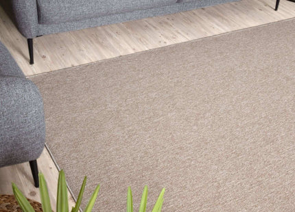 Flex Beige Low Pile Solid Rug