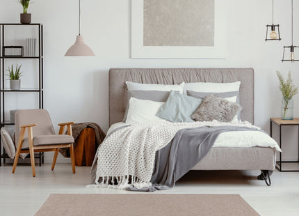 Flex Beige Low Pile Solid Rug