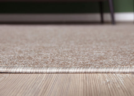 Flex Beige Low Pile Solid Rug