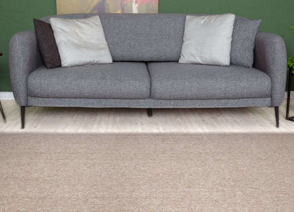 Flex Beige Low Pile Solid Rug