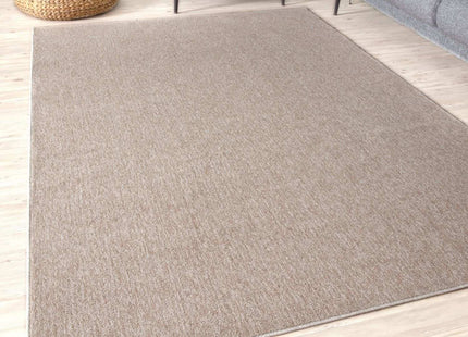Flex Beige Low Pile Solid Rug