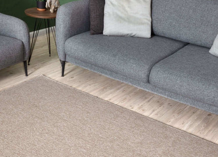 Flex Beige Low Pile Solid Rug