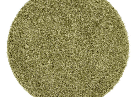 Washable Olive Green Shaggy Rug