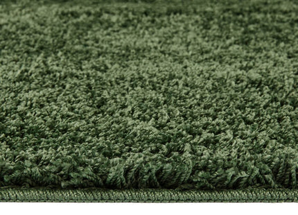 Washable Forest Green Shaggy Rug