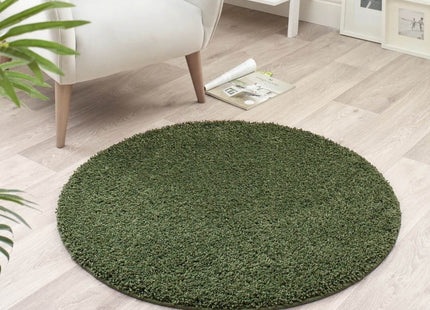 Washable Forest Green Shaggy Rug