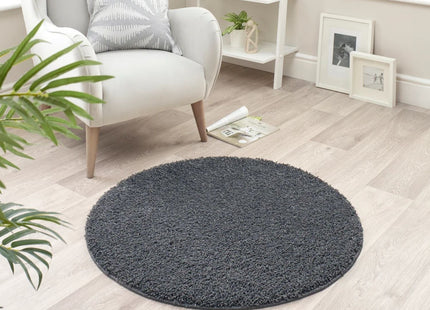 Washable Charcoal Shaggy Rug