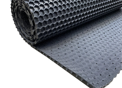 Hex PVC Rubber Mats - Black 1.5m Wide - Sold By The Metre